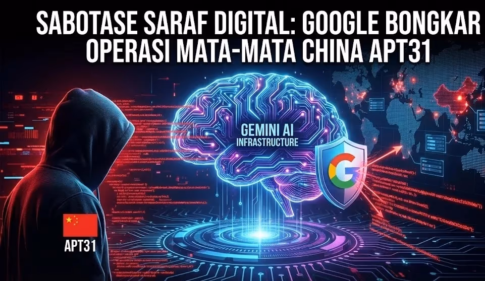 Sabotase Saraf Digital: Google Bongkar Operasi Mata-Mata China APT31 yang Incar Infrastruktur Gemini AI